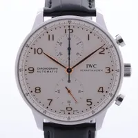 IWC ポルトギーゼ IW371445 SS×革 AT 白文字盤 ＡＢランク