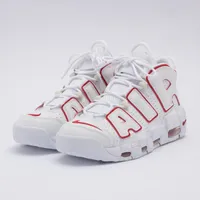 ナイキ AIR MORE UPTEMPO ’96 レザー スニーカー 25.0cm ホワイト ＳＡランク