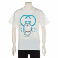 ドラえもん×グッチ コットン Tシャツ 21SS XS ホワイト ＳＡランク