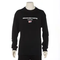 アレキサンダーワン コットン ロングTシャツ L ブラック