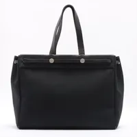 エルメス エールバッグ カバスGM トワルオフィシエ ブラック シルバー金具