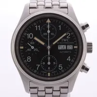 IWC メカニカル フリーガー クロノグラフ IW370607 SS AT 黒文字盤 ＡＢランク