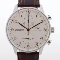 IWC ポルトギーゼ IW371401 SS×革 AT 白文字盤 ＡＢランク