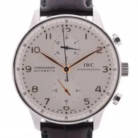 IWC ポルトギーゼ IW371445 SS×革 AT 白文字盤 ＡＢランク