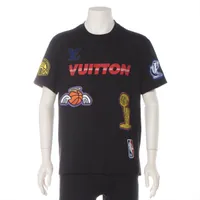 ヴィトン×NBA コットン Tシャツ RM212M S ブラック Ａランク