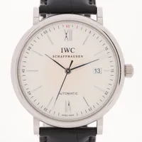 IWC ポートフィノ IW356501 SS×革 AT アイスブルー文字盤 ＡＢランク