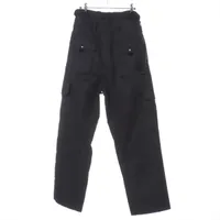 モンクレールジーニアス×JWアンダーソン PANTALONE コットン×ナイロン カーゴパンツ 20年 46 ブラック Ａランク