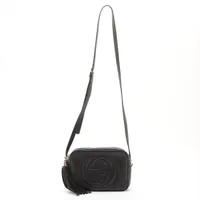 グッチ ソーホー レザー ショルダーバッグ ブラック