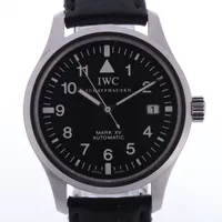 IWC マークXV IW325301 SS×革 AT 黒文字盤 ＡＢランク