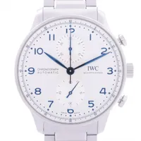 IWC ポルトギーゼ クロノグラフ IW371617 SS AT 白文字盤 Ａランク