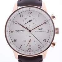 IWC ポルトギーゼ IW371480 750×社外革 AT 白文字盤 ＡＢランク