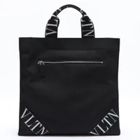 ヴァレンティノガラヴァーニ VLTN ナイロン トートバッグ ブラック ＡＢランク