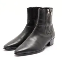 サンローランパリ チェルシー スエード×カシミヤ サイドゴアブーツ 40