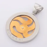 ブルガリ トンド スネーク 750×SS ネックレス ゴールド×シルバー AB