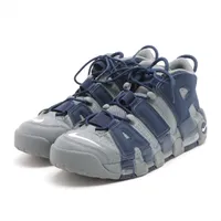 ナイキ AIR MORE UPTEMPO ’96 レザー スニーカー 28.0cm グレー ＡＢランク