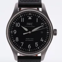 IWC マーク18 IW327001 SS×革 AT 黒文字盤 ＡＢランク