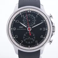 IWC ポルトギーゼ ヨットクラブ IW390210 SS×ラバー AT 黒文字盤 ＡＢランク