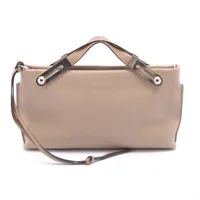ロエベ ミッシー　スモール レザー 2WAYショルダーバッグ ベージュ