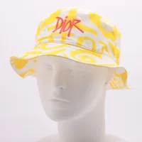 ディオール×ステューシー コットン ハット イエロー