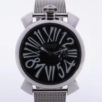 ガガミラノ マヌアーレ46mm 5080 SS QZ シルバー文字盤 AB