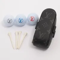 ヴィトン セットゴルフアンドリュース PVC×レザー ゴルフボールケース