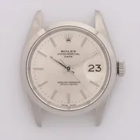 ロレックス オイスターパーペチュアルデイト 1500 SS AT シルバー文字盤 ＡＢランク