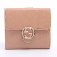 【未使用に近い】GUCCI インターロッキング　GG エンボス　ジッピー　金具 未使用に近い】GUCCI インターロッキング GG エンボス ジッピー