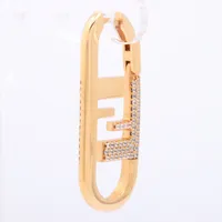 フェンディ GP×ラインストーン ピアス(片耳用) ゴールド