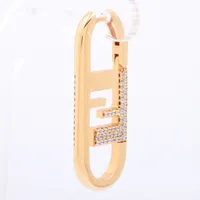 フェンディ GP×ラインストーン ピアス(片耳用) ゴールド