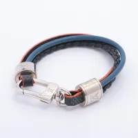 ルイ・ヴィトン ブラスレ LVトレブル M6423E レザー ブレスレット 