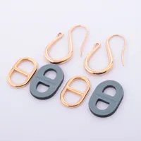 エルメス オーマイヨン GP×革 ピアス(両耳用) ゴールド ＡＢランク