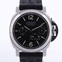 パネライ ルミノール パワーリザーブ PAM01090 SS×ラバー AT 黒文字盤 ＡＢランク