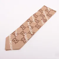 【新品未使用】GUCCI×BALENCIAGA マキシGGネックボウ　スカーフ 大人気コラボアイテム【GUCCI×BALENCIAGA/グッチ×バレンシアガ