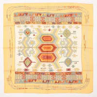エルメス カレ90 KILIM キリム シルク スカーフ オレンジ ABランクの