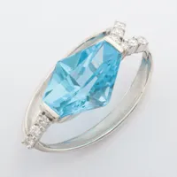 ジュネ ブルートパーズ ダイヤ 750WG ＡＢランク
