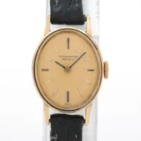 IWC 750×社外革 手巻き ゴールド文字盤