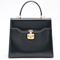 グッチ レディロック 2way ハンドバッグ ブラック金具 冠婚葬祭