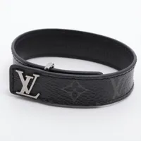 直営店買付】ルイヴィトン☆レザー ブレスレット LV ブルーム