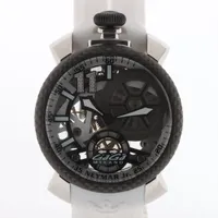 ガガミラノ マヌアーレ48mm SS×ラバー 手巻き スケルトン文字盤 ガガミラノ マヌアーレ48mm SS×ラバー 手巻き スケルトン文字盤