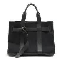 エルメス プティットサンチュールPM キャンバス×レザー ブラック シルバー金具