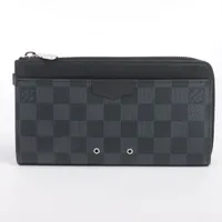 ルイ・ヴィトン ダミエ グラフィット ジッピードラゴンヌ N60379 財布 ブラック