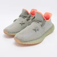 アディダス YEEZY BOOST 350 V2 ニット スニーカー 27.5cm カーキ ＡＢランク