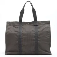 エルメス エールラインTGM キャンバス グレー シルバー金具