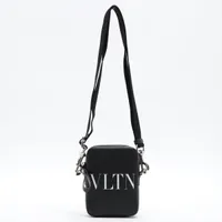 ヴァレンティノガラヴァーニ VLTN レザー ショルダーバッグ ブラック Ａランク