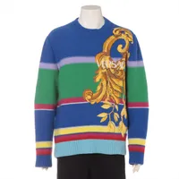 ヴェルサーチ ウール×カシミヤ ニット 48 マルチカラー