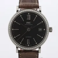 IWC ポートフィノ SS×革 AT アイボリー文字盤 Ａランク