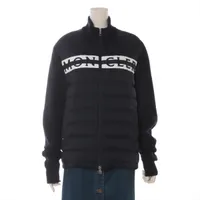 モンクレール CARDIGAN ウール×ナイロン ダウンジャケット 21年 L ネイビー