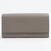 セリーヌ ラージフラップ レザー 財布 ベージュ ＡＢランク