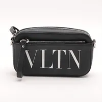 ヴァレンティノガラヴァーニ VLTN レザー ショルダーバッグ ブラック ＡＢランク