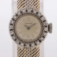 サーチナ 750 手巻き シルバー文字盤